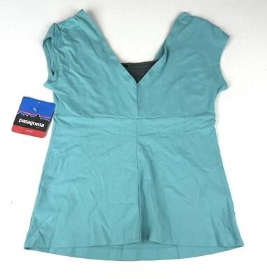 Novo sutiã embutido Patagonia Morning Glory azul-petróleo tamanho grande $55.00 - Imagem 1 de 4