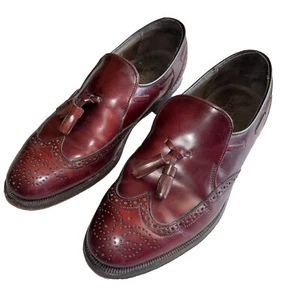 Dexter Mens Size 8M Loafer Dress Shoes Wingtip Tassel Slip on USA Burgundy - Picture 1 of 11