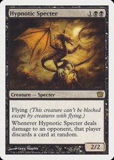 Hypnotic Specter 9th Edition HEAVILY PLD Black Rare MAGIC MTG CARD ABUGames