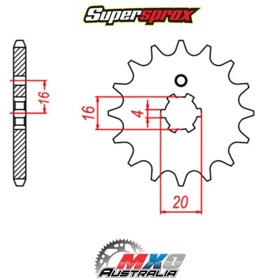 Supersprox Front Sprocket 12T for Yamaha YZ60 1981-1984 >420 - Image 1 of 1