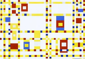 PIET MONDRIAN CANVAS PICTURE PRINT WALL ART - Broadway Boogie Woogie - Picture 1 of 3