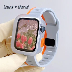 Case + Strap For Apple Watch Band ultra2 49mm Series 9 8 7 41 45mm 6 5 4 44 40mm - Picture 1 of 33