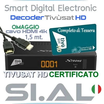 Decoder Tivusat con scheda hd tv sat certificato nagravision - Immagine 1 di 4