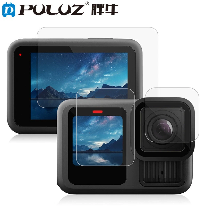 For GoPro HERO13 Black 3 in 1 Lens and Front Back Screen Tempered Glass Film - Image 1 of 4