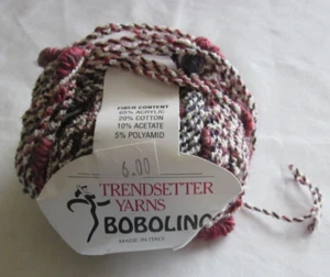 Trendsetter Yarns Bobolino Yarn #238 Purple/Burgundy/White~ 1.75 oz. /220 yds - Picture 1 of 5
