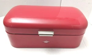 Wesco Breadbox Grandy Breakfast Sandwich Box Red Enameled Heavy Duty - Picture 1 of 10