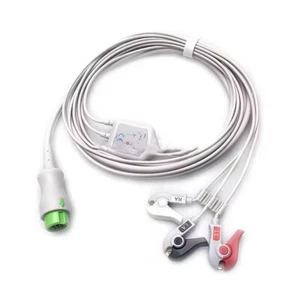 3lead 12pin Ecg cable Compatible Mindray T5 /T8 IMEC10 IPM8 - Picture 1 of 1