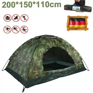 1-2 Mann Personen Camping Zelt wasserdicht für Outdoor Wanderrucksack Angeln - Bild 1 von 12