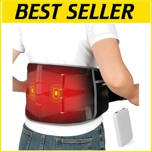 Wearable Back Heating Pad with Massager - 3 Heat Levels, Auto-Off Feature - Picture 1 of 10