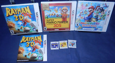 3DS; Rayman 3D, w/Manual, Super Mario Maker 3DS, Mario Party Island Tour, VG