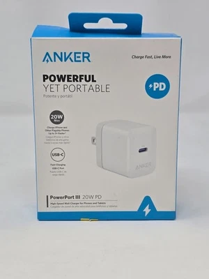Anker PowerPort III 20W USB-C Fast Charge High-Speed Wall Charger - Open Box - Image 1 of 3