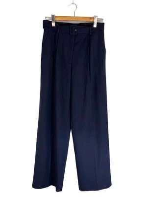 DRIES VAN NOTEN другие подпоясанные широкие брюки брюки 36 полиэстер темно-синий б/у - Изображение 1 из 4