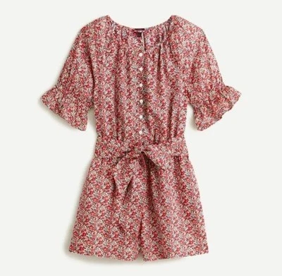 J.Crew Belted Romper in Liberty Betsy Ann Floral Size Medium - Image 1 of 4