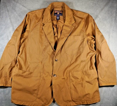 DULUTH TRADING CO 100% Cotton Safari Twill Presentation Jacket Brown 2XL Pockets - Image 1 of 4