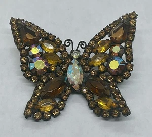 Eine schöne Brosche "Weiss" Strass Schmetterling. In Top Zustand. - Bild 1 von 5