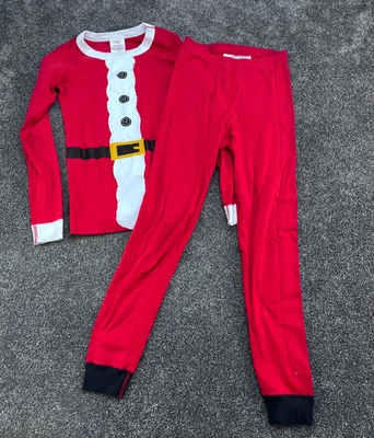 Hanna Anderson Santa Claus Unisex Pajama Set, Size 140 US 10 - Image 1 of 4