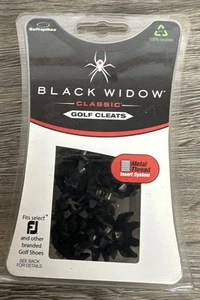 Black Widow Classic Golf Cleats Small Metal Thread Soft Spikes (22 Cleats) - NEW - Picture 1 of 6