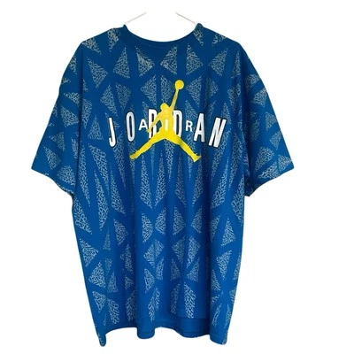 Air Jordan Jump Hombre Camiseta Gráfica Hombre Extra Grande XL Azul Retro Algodón Bola Foto 1 de 4