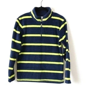 Never Worn The Children's Place Blue Striped 1/4 Zip Fleece Shirt Top XL 14 - Picture 1 of 5
