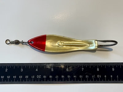 Señuelo de pesca vintage grande plantilla de agua salada gancho único Foto 1 de 2