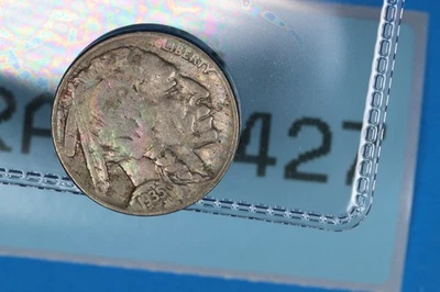 1935 5c Indian Head Buffalo Nickel Early US Type RAW-1427 - Image 1 of 3