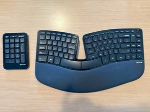 Microsoft Sculpt Ergonomic Wireless Keyboard Number Pad Model 1559 Built In USB - Picture 1 of 7