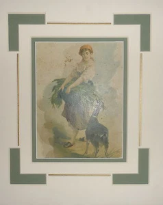 800-CONTADINA CON CAPRETTA F.BISLERI AI SUOI CLIENTI-PUBBLICITA'-PASSEPARTOUTE - Imagen 1 de 1