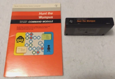 Hunt The Wumpus Retro Game Cartridge & Manual Texas Instruments TI-99/4A Tested - Image 1 of 4