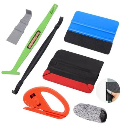 7*Vinyl Wrap Applicator Squeegee Wrapping Decal Tool Felt Edge Glove Gasket Tuck - Image 1 of 4