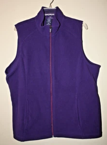 LANDS' END LILA FLEECE WESTE MIT DURCHGEHENDEM REISSVERSCHLUSS DAMENGRÖSSE 2X 20W - 22W TASCHEN - Bild 1 von 4