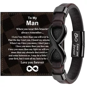To My Man/Son/Dad Bracelet, Valentines Day Gifts for Him, Son Gifts from Dad ... - Picture 1 of 6