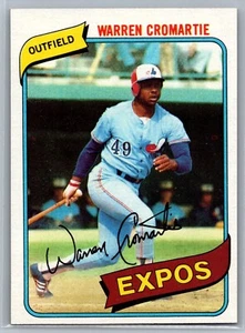 1980 Topps BB Warren Cromartie #180 NM-MT or Better Montreal Expos - Picture 1 of 2