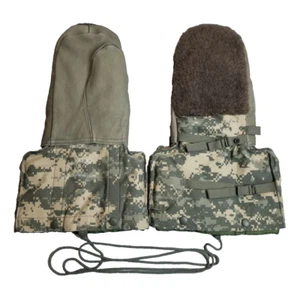 Medium US Army UCP / ACU Camouflage Extreme Cold Weather Mittens Gloves & Liner - Picture 1 of 6