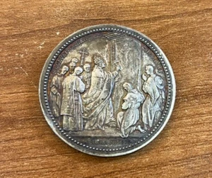 1900 Medal Rome Vatican Leo XIII 1878-1903 Silver - Imagen 1 de 2