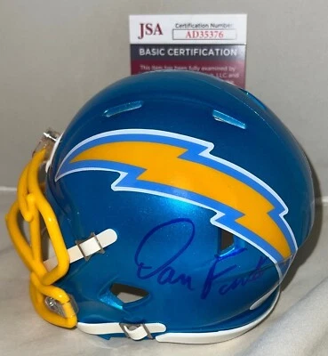 Dan Fouts San Diego Chargers signed Flash mini helmet autographed JSA - Image 1 of 2
