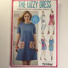 Simply Sewing Ladies Lizzy Dress Retro A Line Shift Pocket New Uncut Pattern