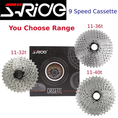 Cassette de bicicleta S-Ride CS-M300 9 velocidades 11-32 11-36 11-40 para Sram Shimano Sunrace Foto 1 de 3