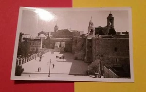 RARE VINTAGE POSTCARD 1930's BLACK & WHITE "BETHLEHEM - THE CHURCH of NATIVITY" - Picture 1 of 1