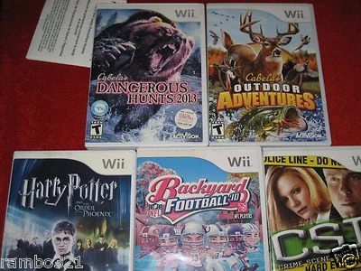 Harry Potter, Cabela's Dangerous Hunts & Outdoor, Backyard Football & CSI forWII - Image 1 of 2