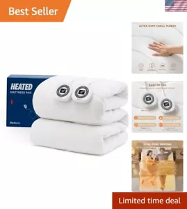 Adjustable Heated Mattress Pad King - Coral Fleece Comfort & Safety Certified - Picture 1 of 11