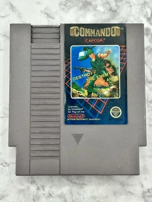 COMMANDO Nintendo NES Game - 5 Screw Black Label Cart Tested & Working - Image 1 of 4