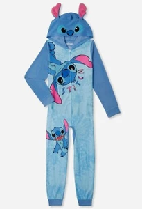 Disney Girls Lilo and Stitch Pajamas One Piece Union Suit Halloween Costume 4-12 - Picture 1 of 5