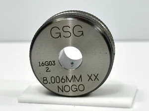 GSG 8.006mm XX NOGO OD Bore Setting Ring Gage Used 1 pc B - Imagen 1 de 4