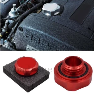 For Nissan Infiniti Engine Oil Cap Lid Valve Cover Seal Gasket Aluminum RED - Foto 1 di 1