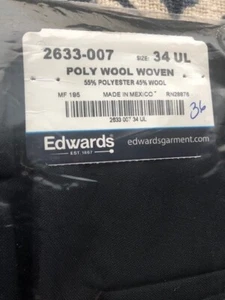 Mens Dress/Uniform DARK NAVY Pleated Pants Size 34, Length 36 PolyWool NEW - Picture 1 of 4
