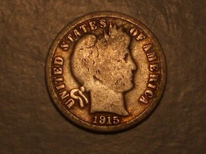 1915 S Barber Dime (Scarcer & Attractive) - Picture 1 of 9