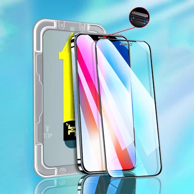 For iPhone 15 14 13 12 11 Pro Max Glass Screen Protector Easy Installation Kit - Image 1 of 4