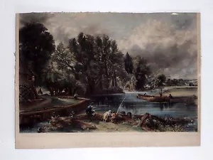 STRATFORD MILL~JUNGE WALTONIANER~ANGELN~ANTIKDRUCK~DAVID LUCAS~JOHN CONSTABLE - Bild 1 von 7