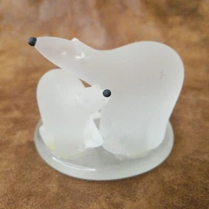 PartyLite mattierte Eisbären Jungen Teelicht Votivkerzenhalter 4 Zoll - Bild 1 von 8