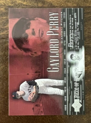 2002 Upper Deck Piece of History Baseball #71 Gaylord Perry - Image 1 of 2